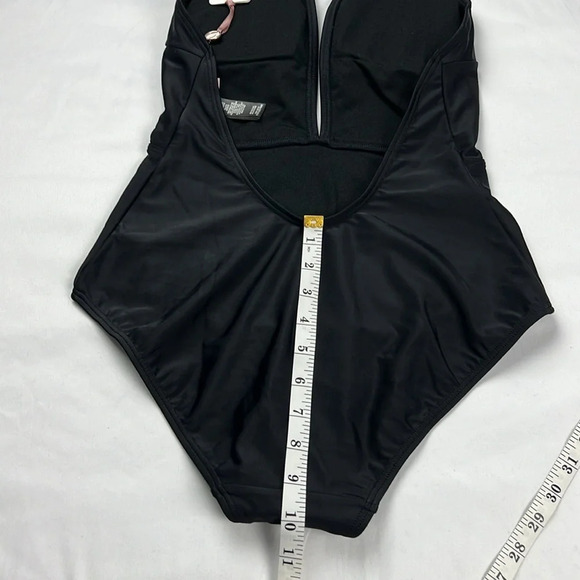 Ted Baker London NEW Women’s U.S 8 Black Halter Deep Back Cut Swimsuit - Picture 13 of 14